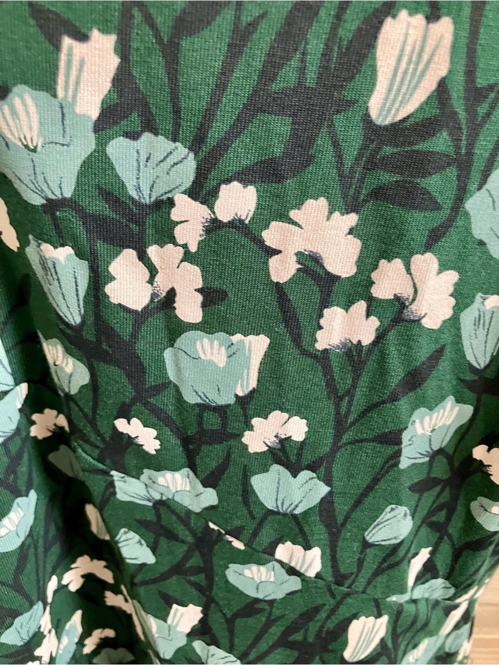 Pact Dark Green Floral V-Neck Midi Dress - Picture 4 of 5